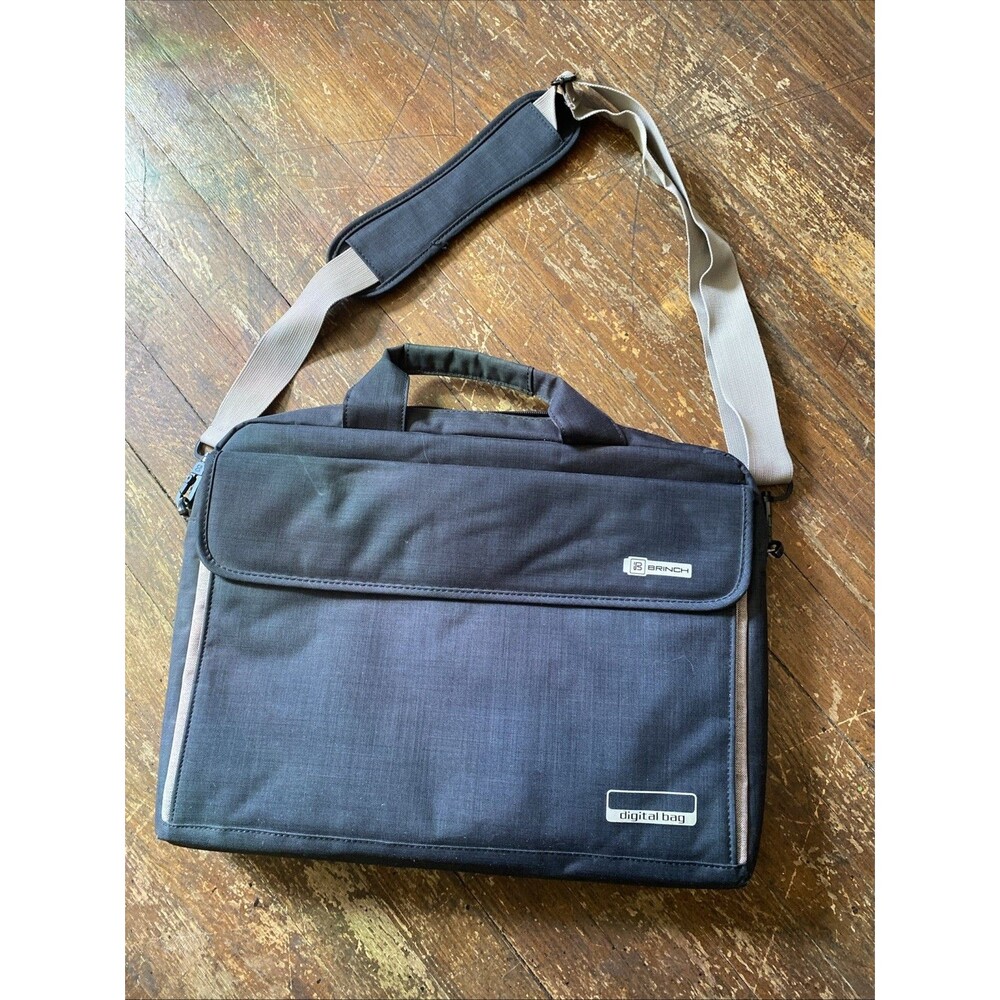 Brinch Black Full Zip 15.5" Padded Travel Laptop Bag Briefcase